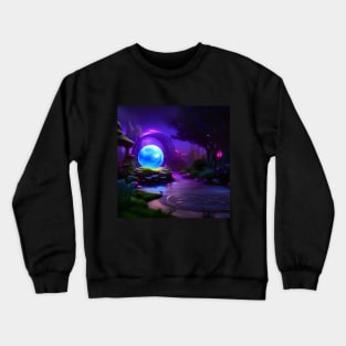 Neon Blue Orb Crewneck Sweatshirt